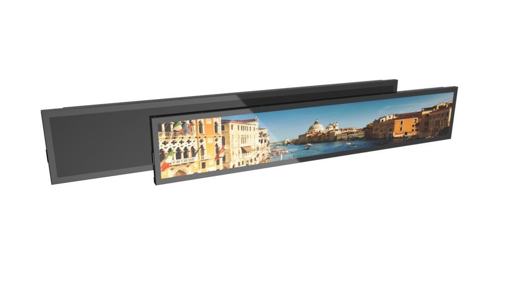 Ultra Wide Stretched Bar LCD Monitor Android 23.4 Inch Shelf Video