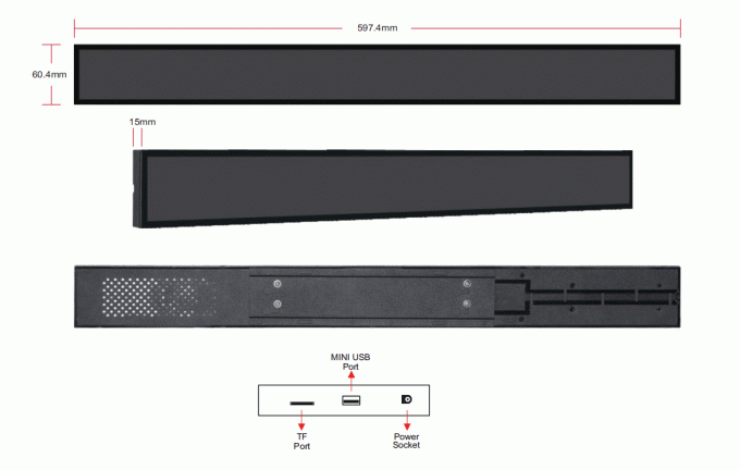 Robust Steel Chassis Housing Digital Signage Displays Stretched Bar LCD ...