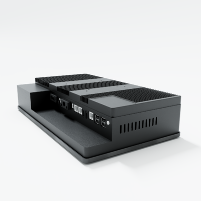 10.1" touch kiosk NFC RFID card reader IP65 pure flat surface aluminum front bezel bulit-in camera and thermal printer face recognition