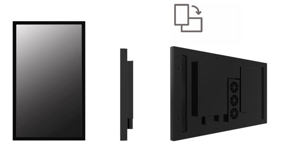Industrial Grade Outdoor LCD Touchscreen Monitor 55 inches Display High Brightness With Optical Bonding, super slim and narrow bezel design