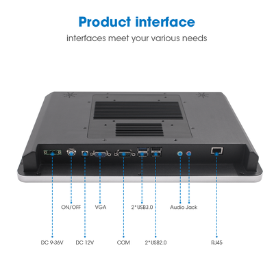10.1" Fanless Pcap Touch Panel PC Industrial All-in-one Touch Kiosk