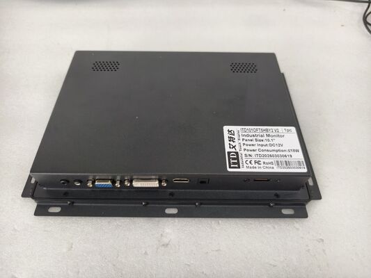 10.1" open frame flush mount PCAP touch monitor high brightness industrial LCD display