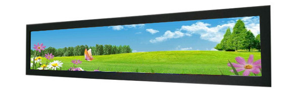 Supermarket Shelf Edge Stretched Bar LCD Monitor 16.3 Inch For POP Strip Video