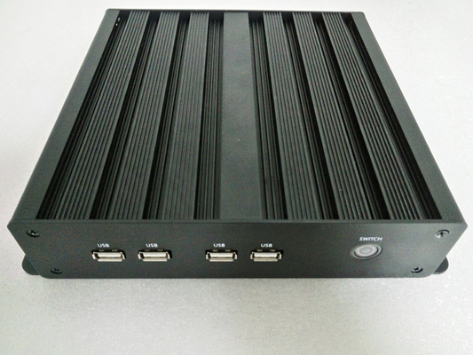 Aluminum Case MINI PC Box Intel J1900 Quad Core 2.0GHZ Barebone 7 COM 2 Lan Fanless Barebone IPC HTPC POS Computer