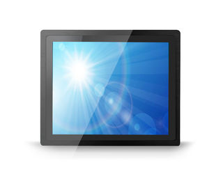IP65 Sunlight Readable LCD Monitor DC 12V 15 Inches With Green LED Indicator